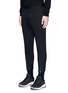 Front View - Click To Enlarge - NEIL BARRETT - Zip cuff bonded jersey tailored pants