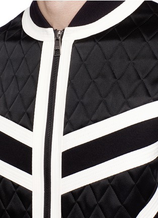 Detail View - Click To Enlarge - NEIL BARRETT - Contrast trim quilted bomber jacket