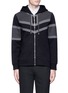Main View - Click To Enlarge - NEIL BARRETT - Panelled bonded jersey zip hoodie