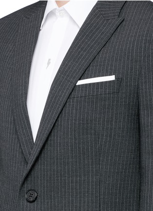 Detail View - Click To Enlarge - NEIL BARRETT - Skinny fit pinstripe stretch wool suit