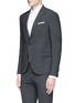 Front View - Click To Enlarge - NEIL BARRETT - Skinny fit pinstripe stretch wool suit