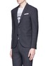 Front View - Click To Enlarge - NEIL BARRETT - Slim fit bistretch gabardine suit
