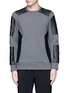 Main View - Click To Enlarge - NEIL BARRETT - Quilted faux leather patch sweatshirt
