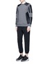 Figure View - Click To Enlarge - NEIL BARRETT - Quilted faux leather patch sweatshirt
