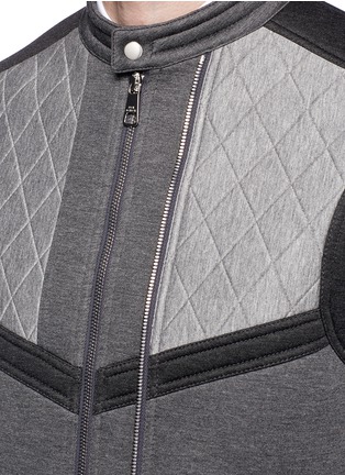 Detail View - Click To Enlarge - NEIL BARRETT - Bonded jersey biker jacket