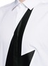 Detail View - Click To Enlarge - NEIL BARRETT - Leather thunderbolt cotton shirt