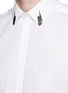 Detail View - Click To Enlarge - NEIL BARRETT - Thunderbolt print collar poplin shirt
