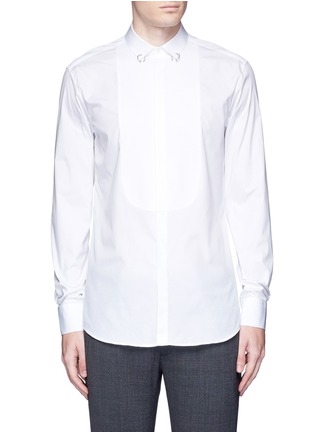 Main View - Click To Enlarge - NEIL BARRETT - Ring collar bib front tuxedo shirt