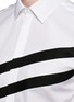 Detail View - Click To Enlarge - NEIL BARRETT - Diagonal stripe poplin tuxedo shirt