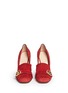 Front View - Click To Enlarge - GUCCI - 'Marmont' kiltie fringe suede loafer pumps