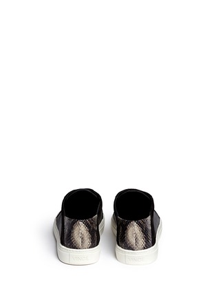 Back View - Click To Enlarge - VINCE - 'Anette' snake print trim leather sneakers