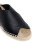 Detail View - Click To Enlarge - VINCE - 'Castel' cross strap leather espadrille slide sandals