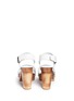 Back View - Click To Enlarge - VINCE - 'Solange' wooden clog heel leather sandals