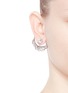 Figure View - Click To Enlarge - KENNETH JAY LANE - Crystal pavé leaf jacket earrings