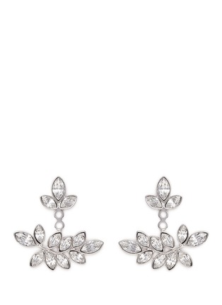 Main View - Click To Enlarge - KENNETH JAY LANE - Marquise cut crystal jacket vine earrings