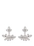 Main View - Click To Enlarge - KENNETH JAY LANE - Marquise cut crystal jacket vine earrings