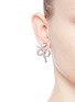 Figure View - Click To Enlarge - KENNETH JAY LANE - Crystal pavé bow jacket earrings