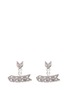 Main View - Click To Enlarge - KENNETH JAY LANE - Crystal pavé arrow jacket earrings