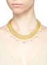 Figure View - Click To Enlarge - KENNETH JAY LANE - Glass pearl drop interlocked chain necklace