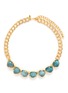 Main View - Click To Enlarge - KENNETH JAY LANE - Teardrop cabochon gold plated necklace