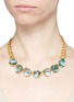 Figure View - Click To Enlarge - KENNETH JAY LANE - Teardrop cabochon gold plated necklace