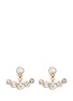 Main View - Click To Enlarge - KENNETH JAY LANE - Glass crystal jacket gold plated earrings