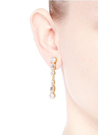 Figure View - Click To Enlarge - KENNETH JAY LANE - Mix crystal drop earrings