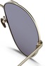 Detail View - Click To Enlarge - LINDA FARROW - Matte titanium oversize aviator mirror sunglasses