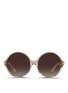 Main View - Click To Enlarge - LINDA FARROW - Oversize round acetate sunglasses