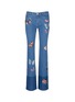 Main View - Click To Enlarge - VALENTINO GARAVANI - Butterfly embroidery patch straight leg jeans