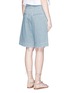 Back View - Click To Enlarge - CHLOÉ - Washed denim culottes