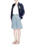 Figure View - Click To Enlarge - CHLOÉ - Washed denim culottes