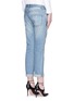 Back View - Click To Enlarge - STELLA MCCARTNEY - Embroidered patch appliqué washed jeans