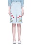 Main View - Click To Enlarge - STELLA MCCARTNEY - Floral embroidery denim skirt