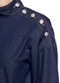 Detail View - Click To Enlarge - EMILIO PUCCI - Logo enamel button chambray top