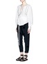 Figure View - Click To Enlarge - ISABEL MARANT - 'Lisa' embroidered wrap front silk top