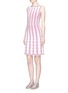 Figure View - Click To Enlarge - ALAÏA - 'Moorea' graduating dot stripe jacquard knit dress