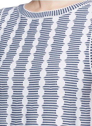 Detail View - Click To Enlarge - ALAÏA - 'Moorea' graduating dot stripe jacquard knit dress