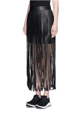 Front View - Click To Enlarge - NEIL BARRETT - Maxi fringe leather belt
