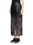 Front View - Click To Enlarge - NEIL BARRETT - Maxi fringe leather belt