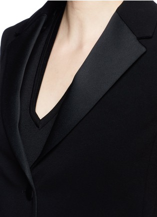 Detail View - Click To Enlarge - NEIL BARRETT - Scuba jersey lapel sleeveless tailored jacket