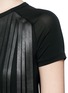 Detail View - Click To Enlarge - NEIL BARRETT - Fringe eco leather stretch jersey T-shirt