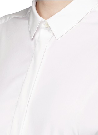 Detail View - Click To Enlarge - NEIL BARRETT - Oversized stretch poplin shirt dress