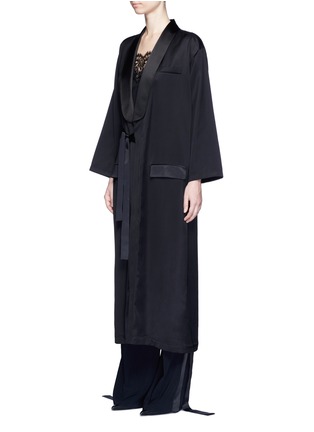 Front View - Click To Enlarge - GIVENCHY - Satin shawl lapel sash waist coat