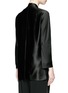 Back View - Click To Enlarge - GIVENCHY - Silk satin cold shoulder oversized soft blazer