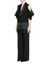 Figure View - Click To Enlarge - GIVENCHY - Satin shawl lapel cold shoulder jacket