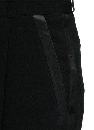 Detail View - Click To Enlarge - GIVENCHY - Satin tuxedo stripe wide leg pants
