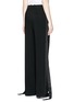 Back View - Click To Enlarge - GIVENCHY - Satin tuxedo stripe wide leg pants