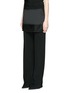 Front View - Click To Enlarge - GIVENCHY - Lace trim apron cady wide leg pants