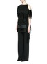 Figure View - Click To Enlarge - GIVENCHY - Open back lace trim asymmetric hem top